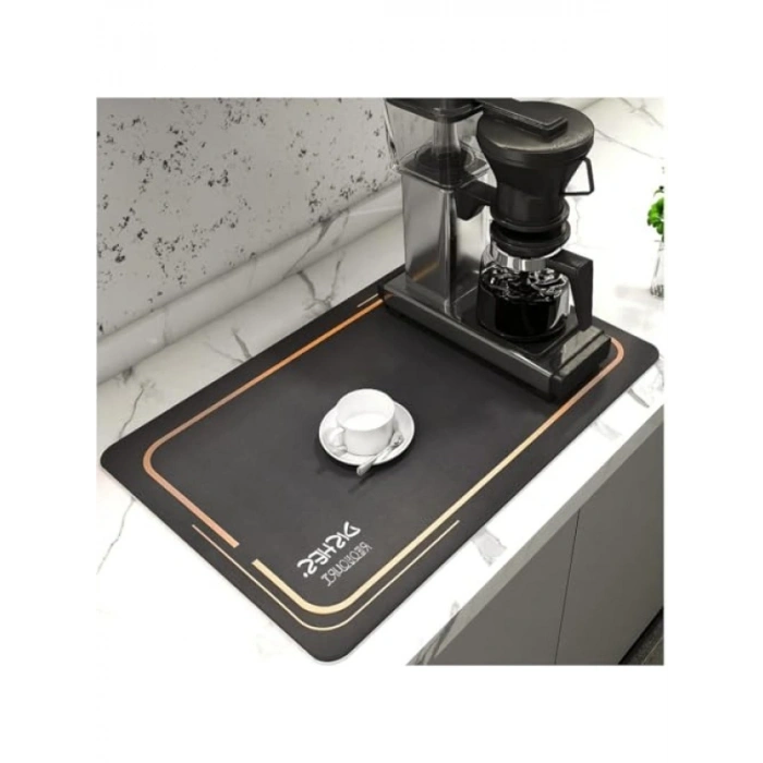 Kaymaz Bulaşık Yıkama Matı - Siyah, 45x35 cm