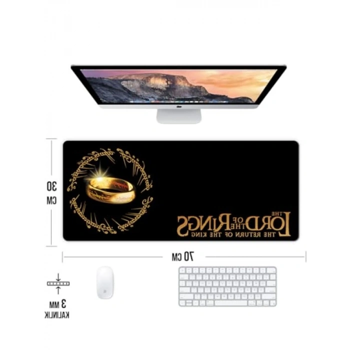 Kaymaz Oyun Klavye Mouse Pad, 70x30 cm, Gaming Masa Matı