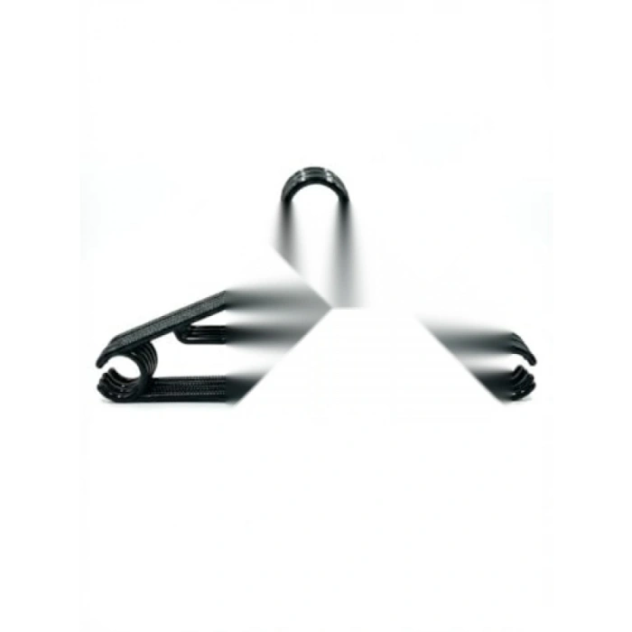 Kaymaz Siyah Plastik Elbise Askısı - 10lu Set