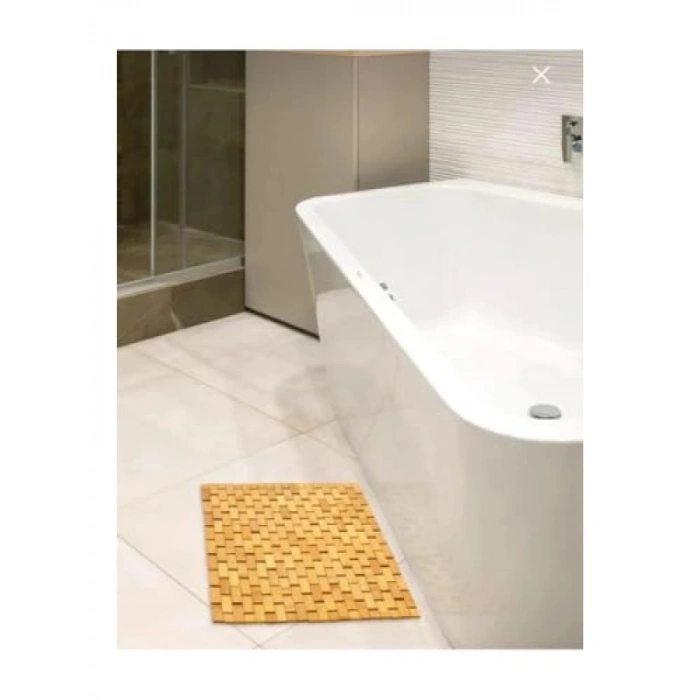 Kaymaz Tabanlı Bambu Banyo Paspası, 40 x 60 cm