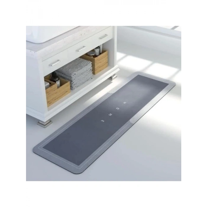 Kaymaz Tabanlı Banyo Paspası - Süper Emici (Mavi)