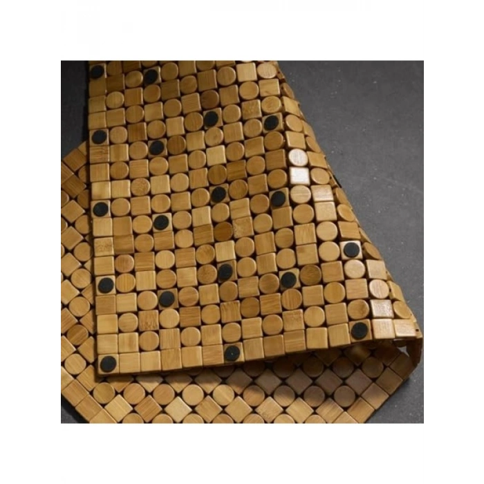 Kaymaz Tabanlı Doğal Bambu Banyo Matı, 50x80 cm