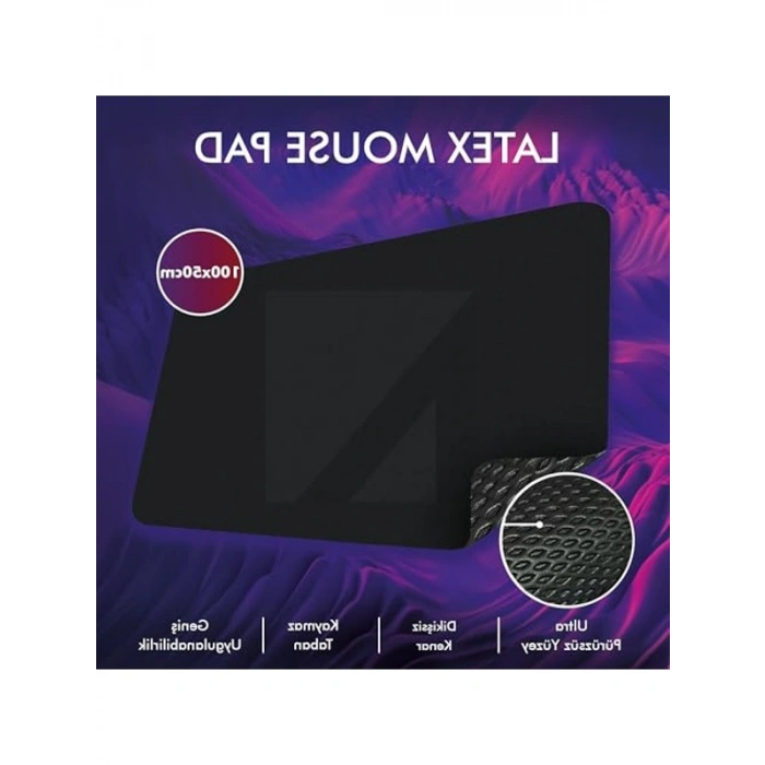 Kaymaz Tabanlı Gaming Mouse Pad, 100x50 cm, Ofis Kullanımı