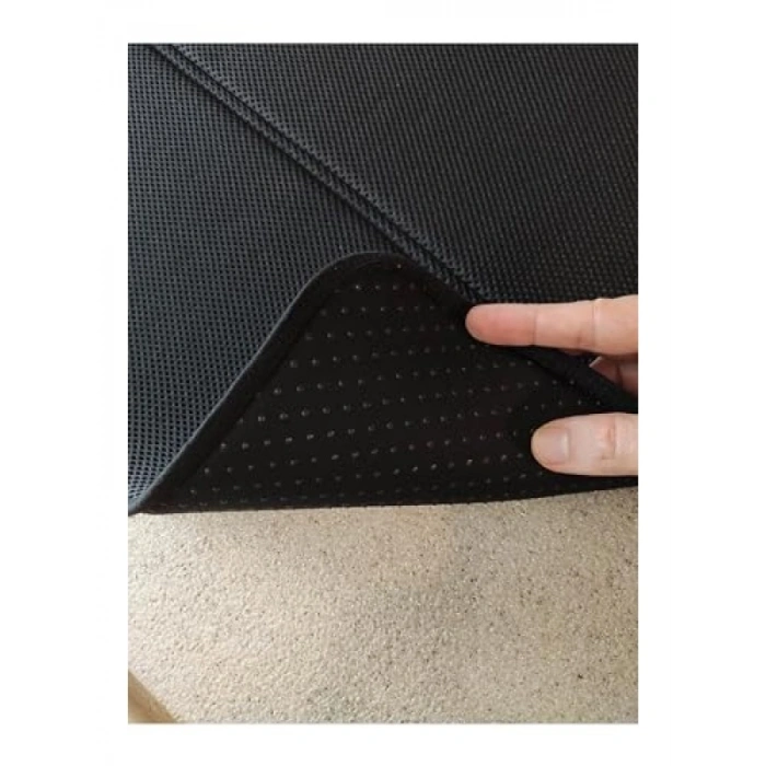 Kaymaz Tabanlı Katlanabilir Bulaşık Kurutma Matı - 49x40 cm - Siyah