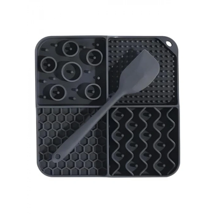 Kaymaz Tabanlı Orta Boy Sıvı Ödül Matı ve Kaşık - Siyah