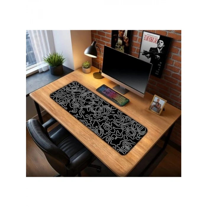 Kaymaz Tabanlı Oyun Klavye Mouse Pad, 70x30cm