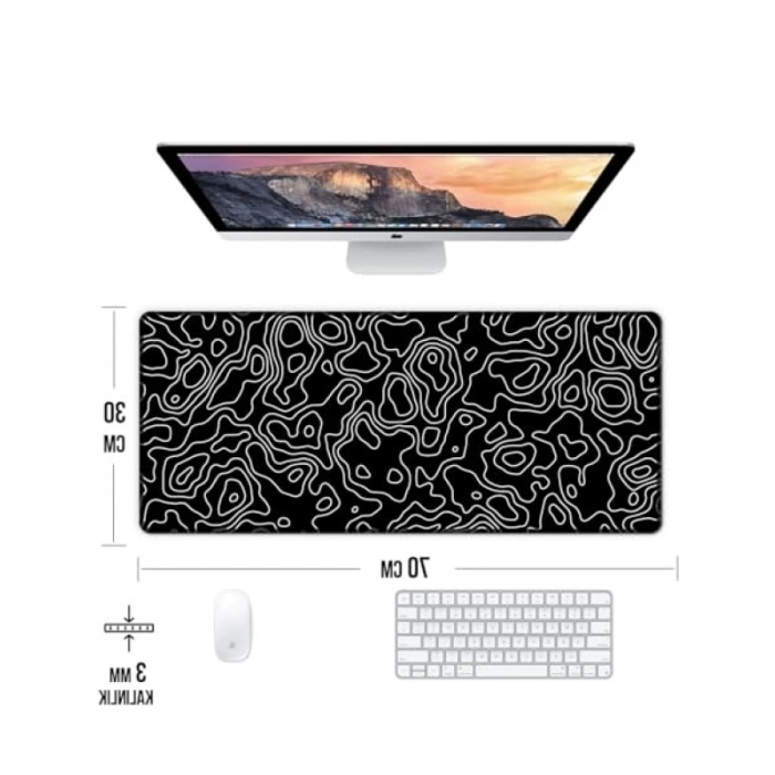 Kaymaz Tabanlı Oyun Klavye Mouse Pad, 70x30cm