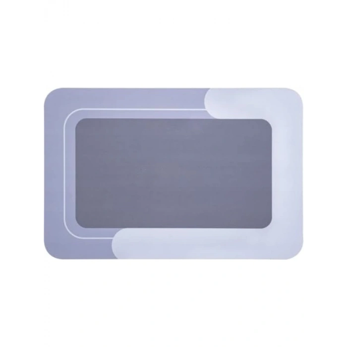 Kaymaz Tabanlı Süper Emici Banyo Paspası - Kare Mavi