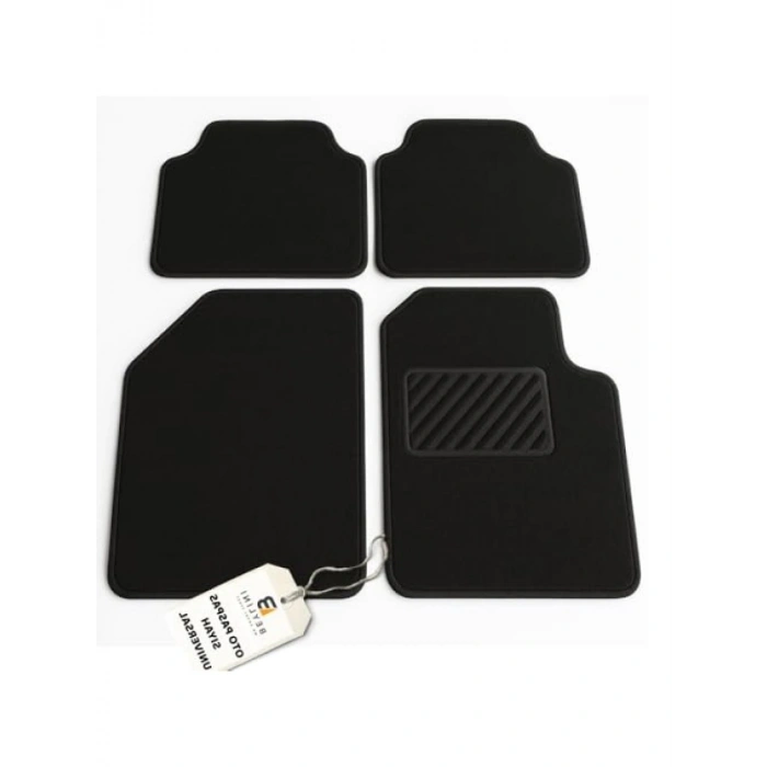 Kaymaz Tabanlı Yıkanabilir Araç Paspası - 4 Parça Set