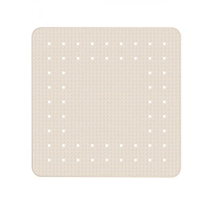 Kaymaz Vantuzlu Bej Duş Paspası - 54 x 54 cm