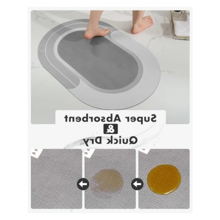 Kaymaz ve Süper Emici Banyo Paspası - 58 cm