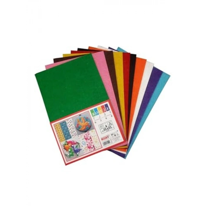 Keçe Renk Seti – 20x30 cm Boyutunda, 10 Renk Seçeneği, 180 Gr Kalınlık