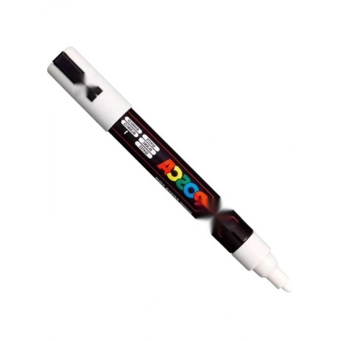 Keçe Uçlu 1.8-2.5 mm Markör Kalem Seti (Beyaz)