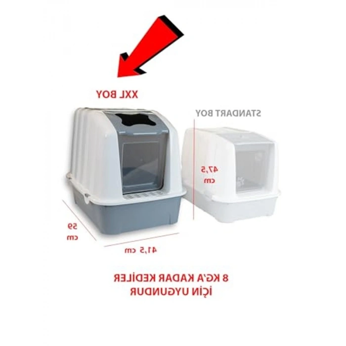 Kedi Başlangıç Seti, XXL Kapalı Tuvalet ve Diğer Aksesuarlar