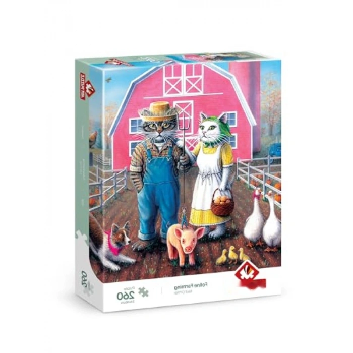 Kedi Çiftliği Temalı 260 Parça Puzzle