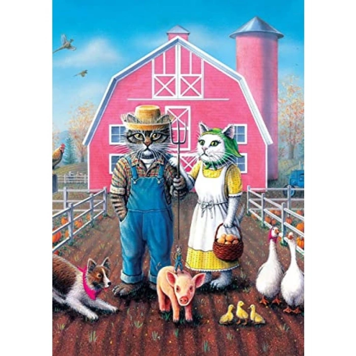 Kedi Çiftliği Temalı 260 Parça Puzzle