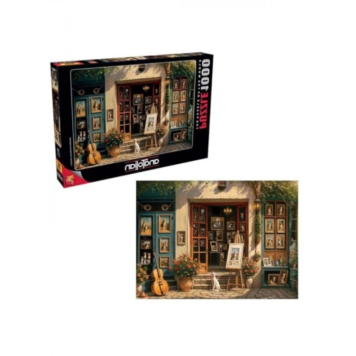 Kedi Galerisi Temalı 1000 Parça Eğlenceli Puzzle