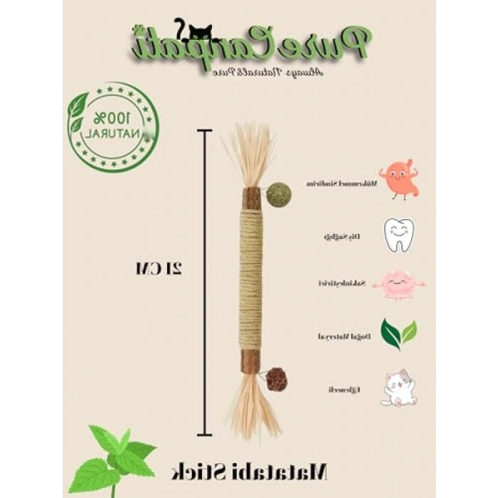 Kedi Naneli Matatabi Çubuğu - 3 Adet