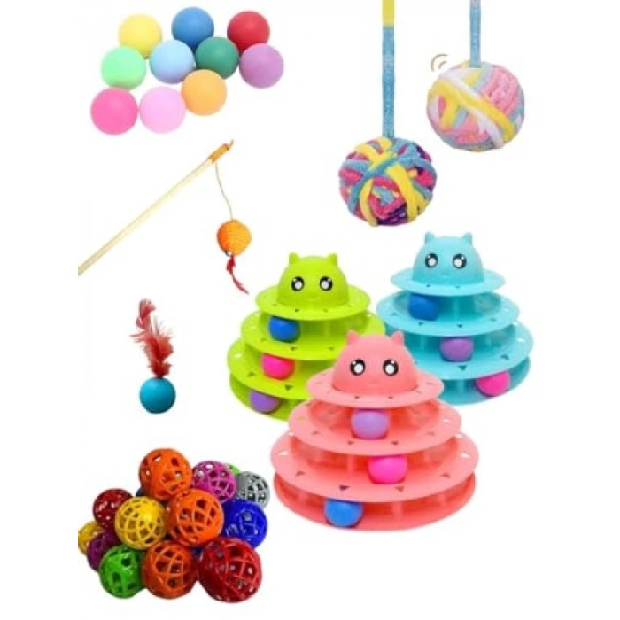 Kedi Oyuncak Seti | 8li Eğlenceli Oyun Seti