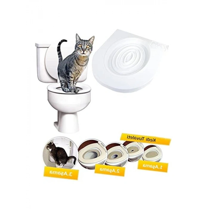 Kedi Tuvalet Eğitim Seti, Kedi Klozet Aparatı ile Pratik Eğitim Çözümü