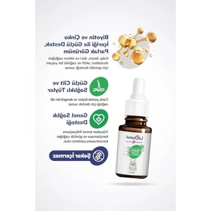 Kedi Tüy Dökülmesini Önleyen Biyotin Damla, 50 ml
