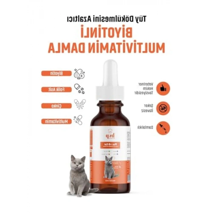 Kedi Tüy Dökülmesini Önleyici Multivitamin Damla, 50 ml