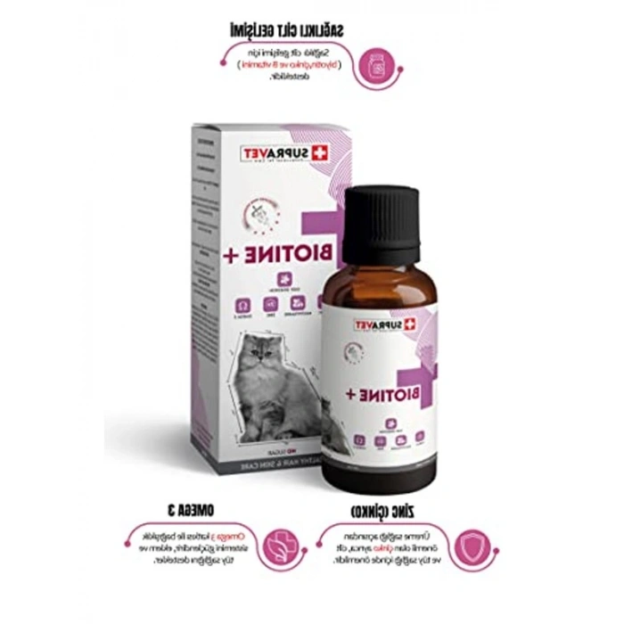 Kedi Tüy Sağlığı için Biotine Multi Vitamin Damlası 100 ML