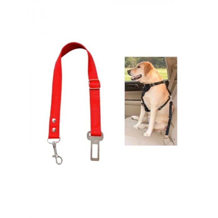 Kedi ve Köpek Araç Emniyet Kemeri, Kırmızı Renk Seçeneği