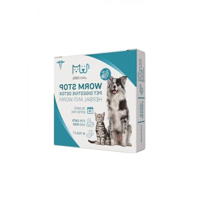 Kedi ve Köpekler İçin Bitkisel İç Parazit Tableti - 30 Gün Etkili