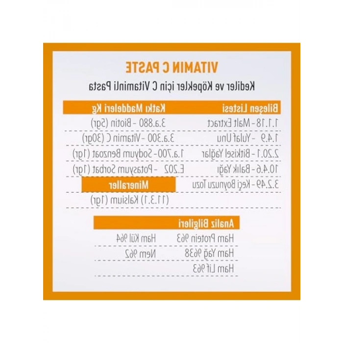 Kedi ve Köpekler İçin C Vitamini Desteği - 100 gr