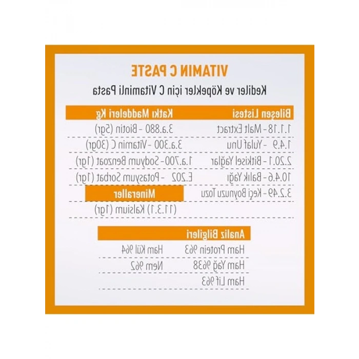 Kedi ve Köpekler İçin C Vitamini Desteği, 100 Gram
