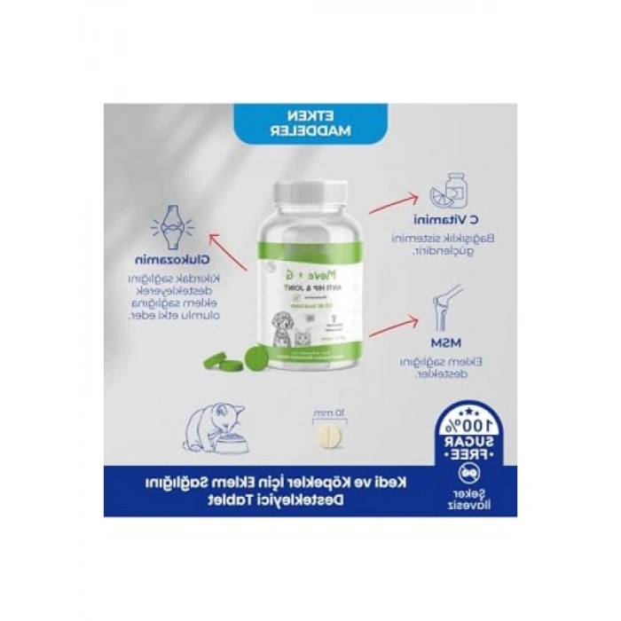 Kedi ve Köpekler İçin Eklem Destek Tableti, 75 Tablet