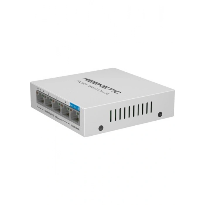 Keenetic PoE+ Switch 5, 1X1Gbit, 4X1Gbit PoE+ Port, IEEE 802.3AF/AT (Max.30W/Port), 60Watt