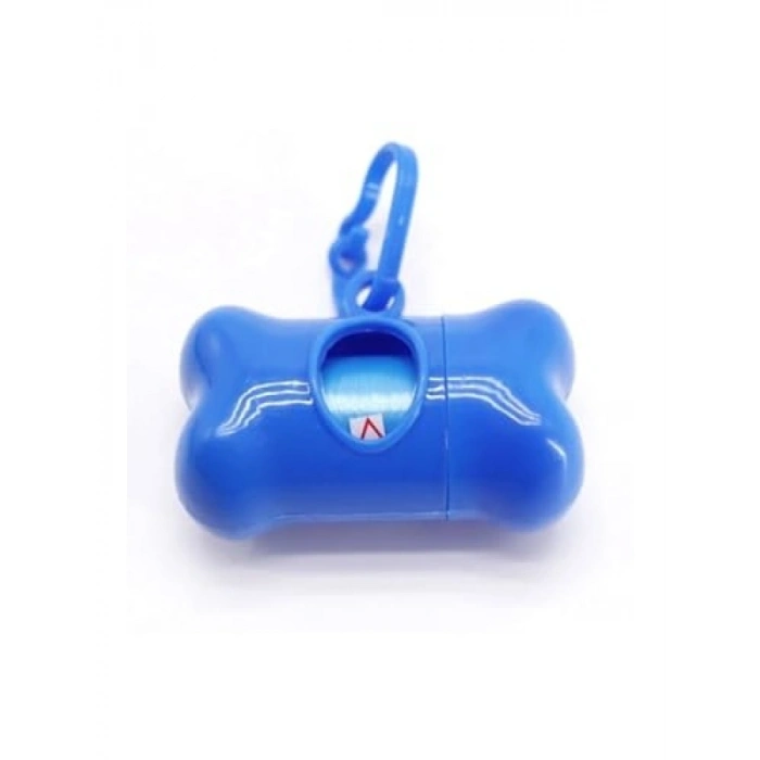 Kemik Şeklinde Dışkı Poşeti Taşıma Çantası, 1 Adet + 15 Poşet