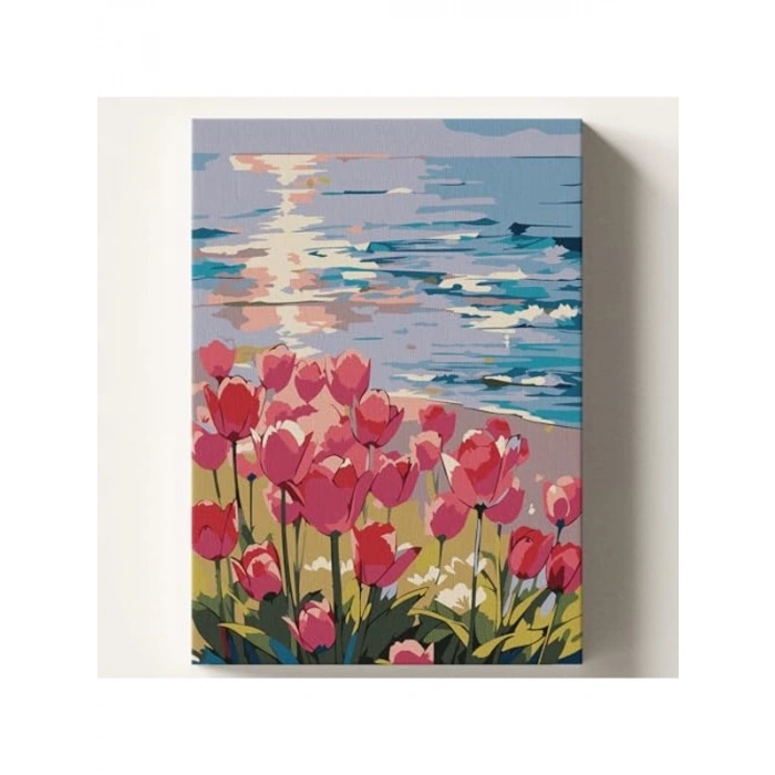 Kendin Yap Sayılarla Boyama Seti 40x50 cm Temalı Tuval ve Fırça