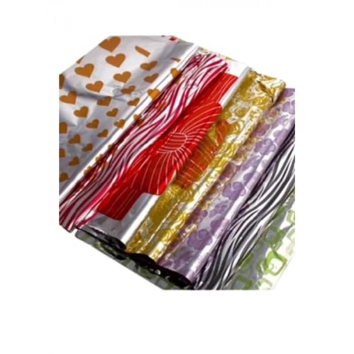 Kendinden Bantlı Metalize Hediye Poşeti - 30x35 cm, 100 Adet