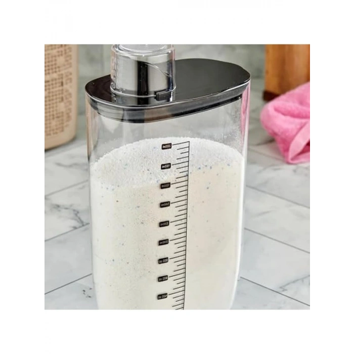 Kendinden Ölçekli Vakum Kapaklı Deterjan Saklama Kabı, 2100 ml Kapasite