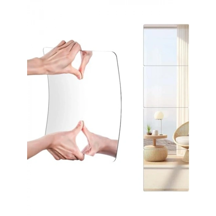 Kendinden Yapışkanlı Akrilik Mıknatıslı Ayna - 30x30 cm