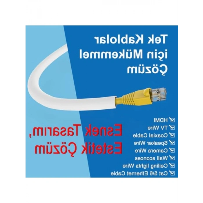 Kendinden Yapışkanlı Esnek Kablo Kanalı - Dayanıklı PVC