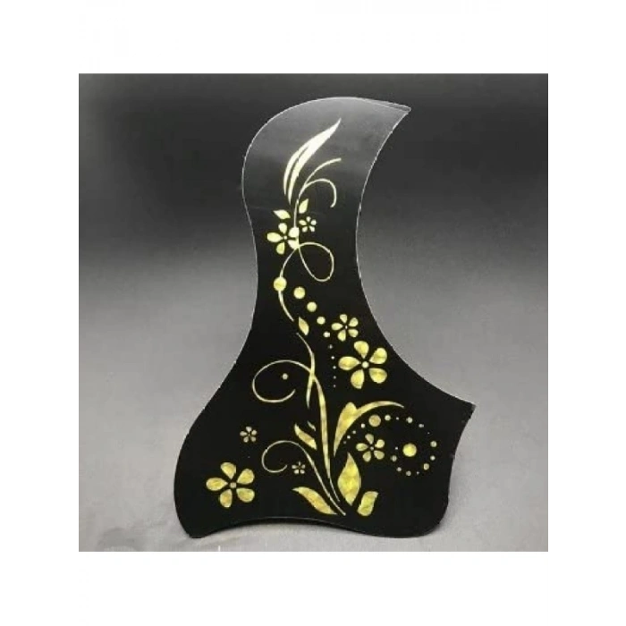 Kendinden Yapışkanlı Gitar Pickguard - Sarı Çiçek Desenli
