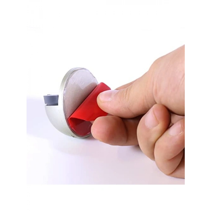 Kendinden Yapışkanlı Kapı Stoperi - 2 Adet Gri Tampon