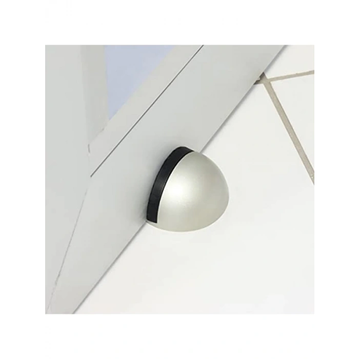 Kendinden Yapışkanlı Kapı Stoperi - 2 Adet Gri Tampon