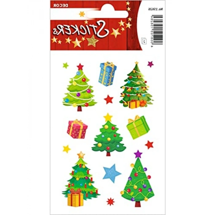 Kendinden Yapışkanlı Noel Ağacı Çıkartma Seti - 30 Adet