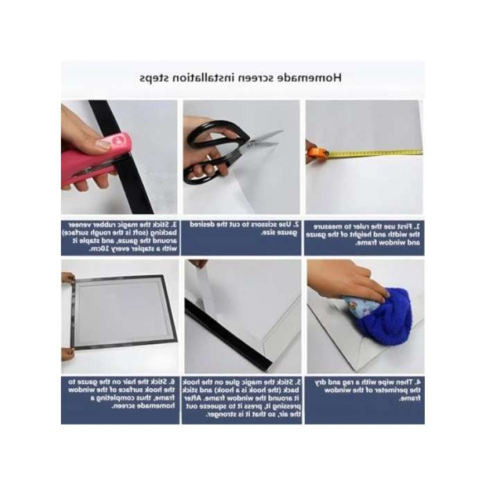 Kendinden Yapışkanlı Pencere Sineklik Teli - 1m x 1m