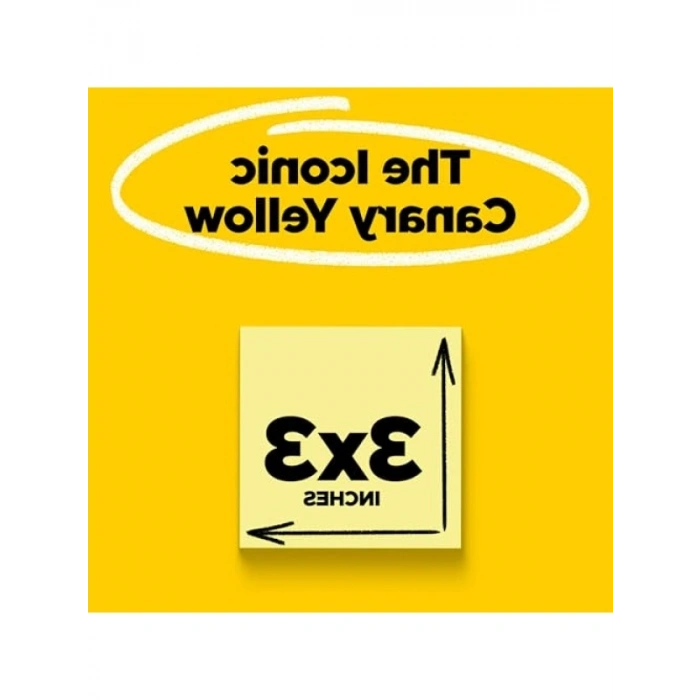 Kendinden Yapışkanlı Sarı Not Kağıdı, 3 x 3 inç, 24 Ped