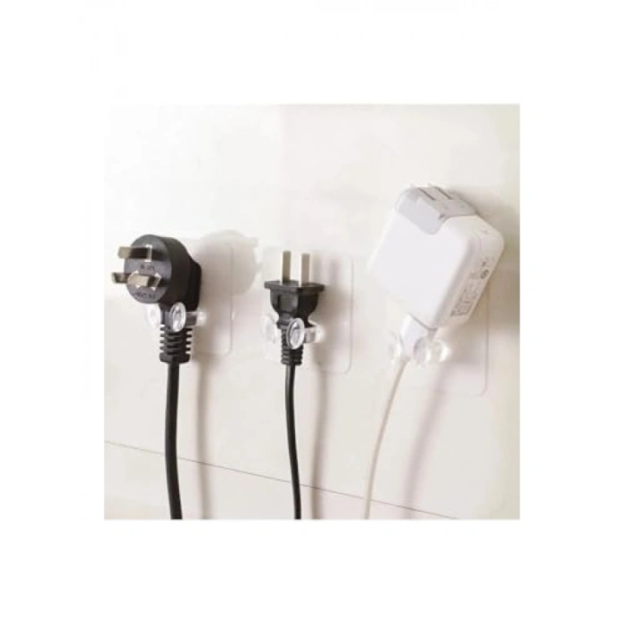 Kendinden Yapışkanlı Şeffaf Kablo Tutucu - 5 Adet