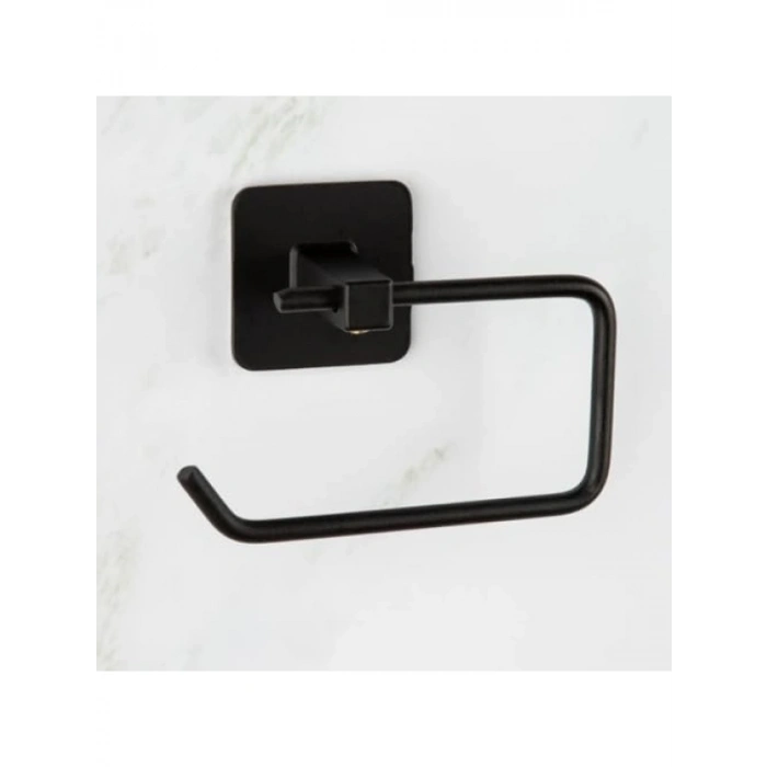 Kendinden Yapışkanlı Şık Siyah Tuvalet Kağıdı Askısı