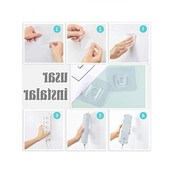 Kendinden Yapışkanlı Su Geçirmez Kancalar, 10 kg Taşıma Kapasitesi