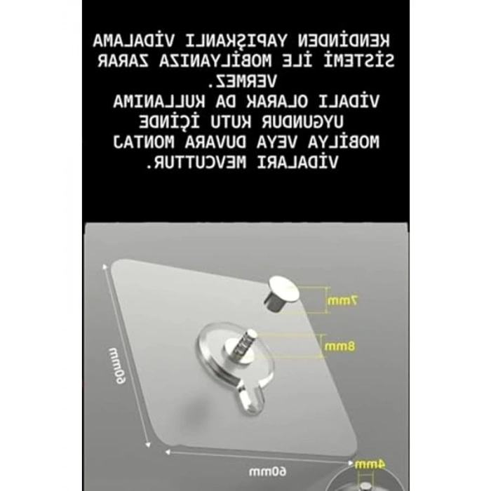 Kendinden Yapışkanlı TV Askısı, Y Tipi Mobilya Sabitleme