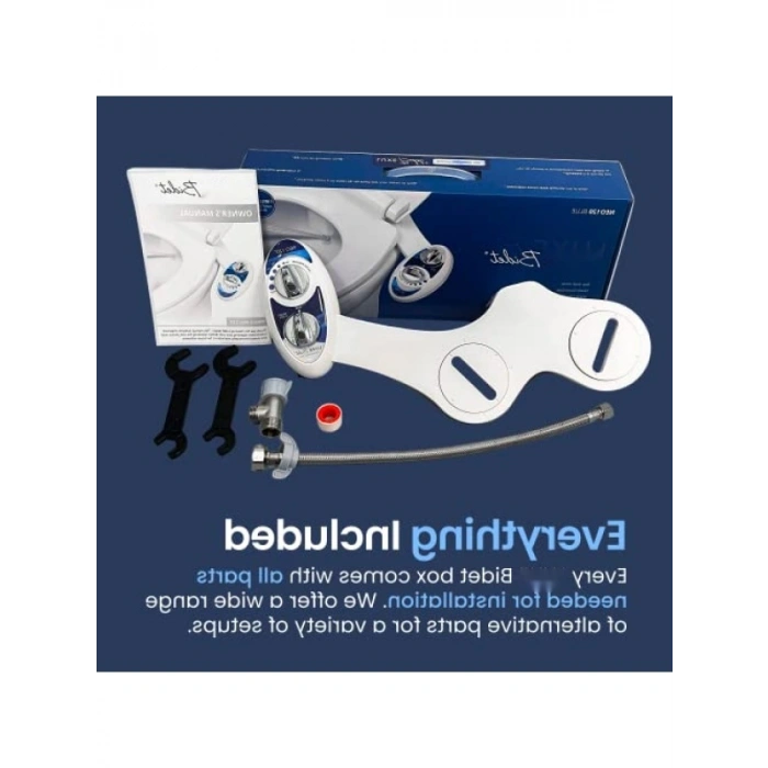 Kendini Temizleyen Mekanik Tuvalet Bidesi - Mavi/Beyaz